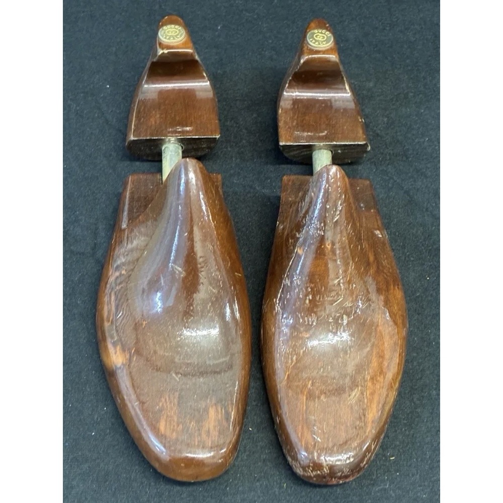 Vintage Gucci Wooden Shoe Trees Shapers Stretchers Made In Italy Size 39-41